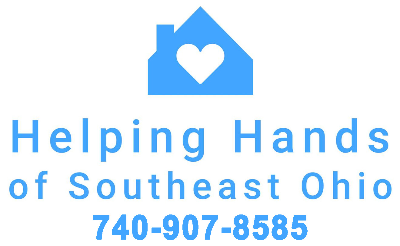 Helping Hands logo, featuring house with heart in it